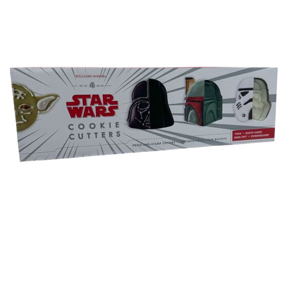 Williams-Sonoma STAR WARS Cookie Cutters SET OF 4-Yoda Boba Darth Vader Trooper - Picture 2 of 8